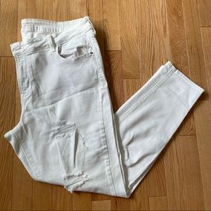 Old Navy Rockstar White Denim Jeans